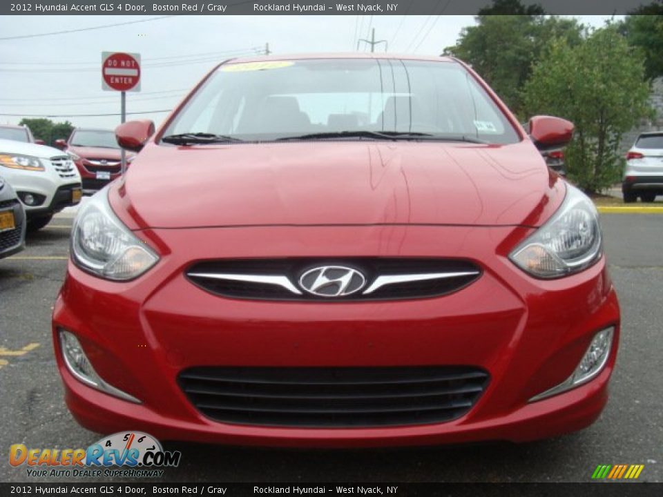 2012 Hyundai Accent GLS 4 Door Boston Red / Gray Photo #2