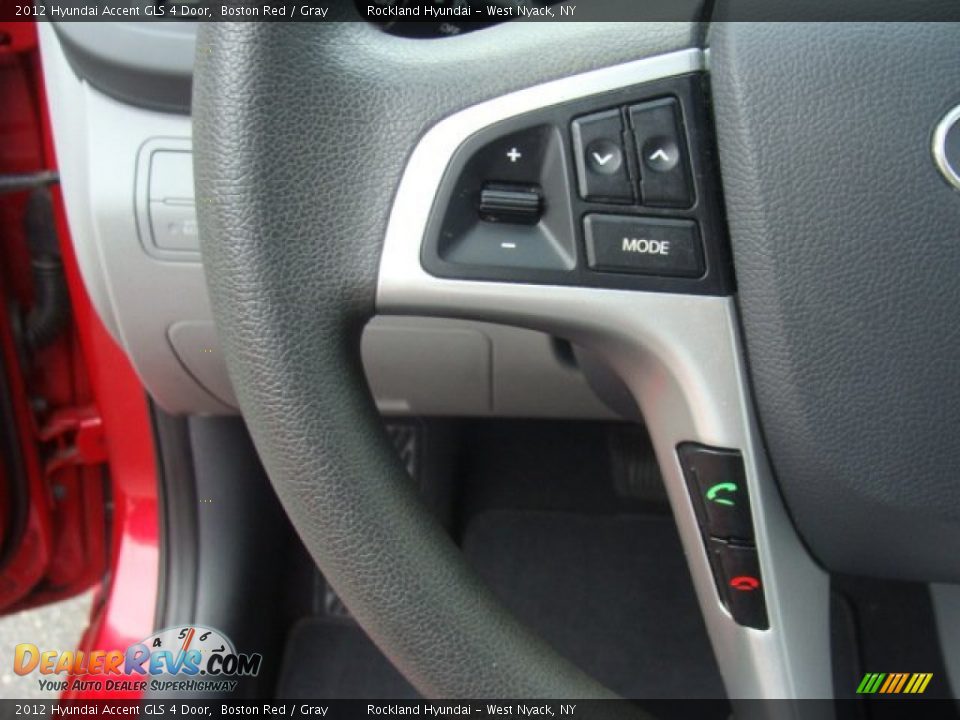 2012 Hyundai Accent GLS 4 Door Boston Red / Gray Photo #14