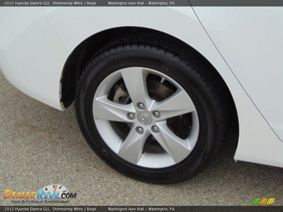 2013 Hyundai Elantra GLS Shimmering White / Beige Photo #3