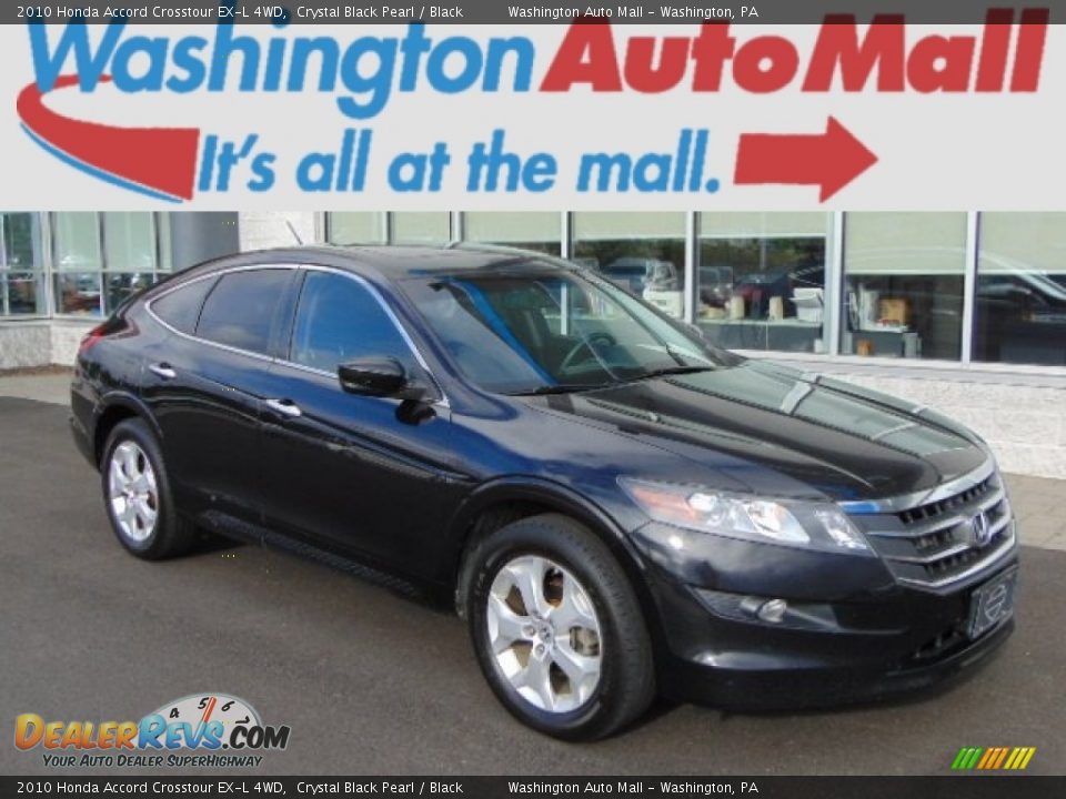 2010 Honda Accord Crosstour EX-L 4WD Crystal Black Pearl / Black Photo #1