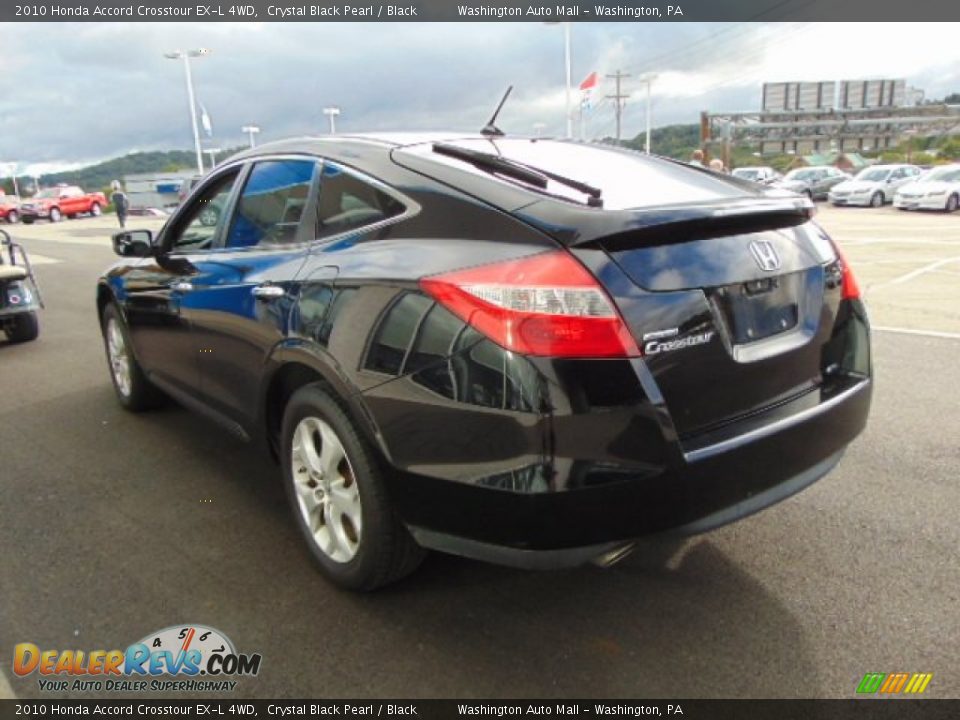 2010 Honda Accord Crosstour EX-L 4WD Crystal Black Pearl / Black Photo #7