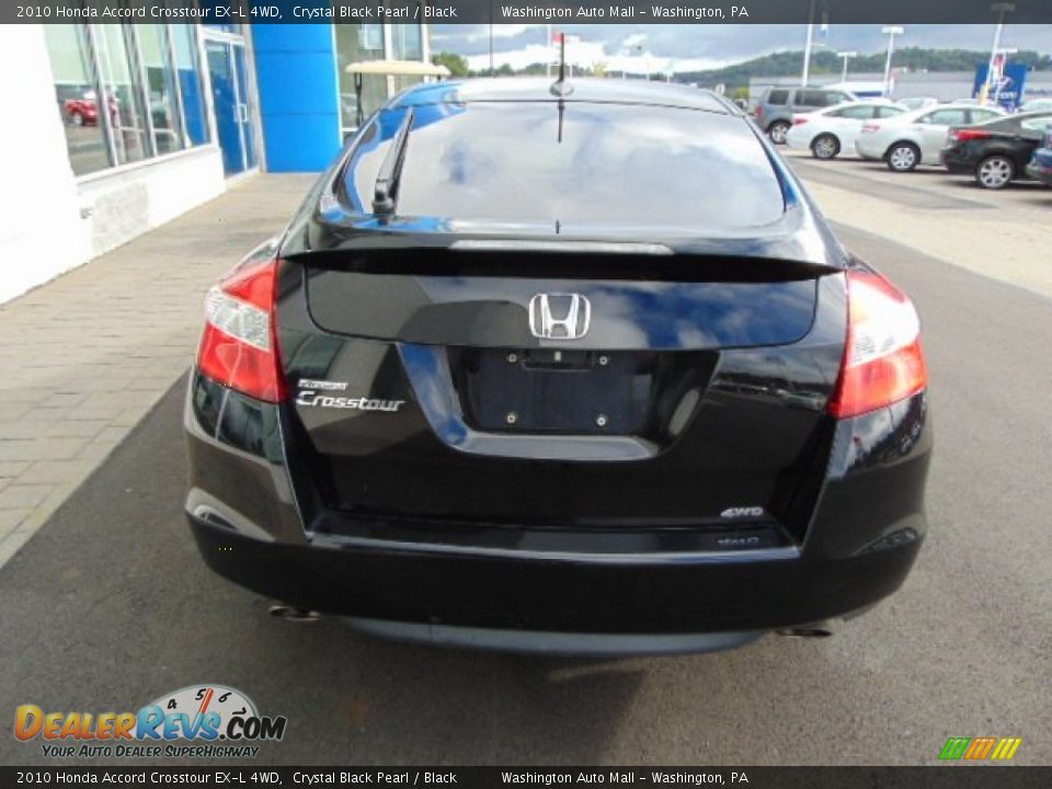 2010 Honda Accord Crosstour EX-L 4WD Crystal Black Pearl / Black Photo #8