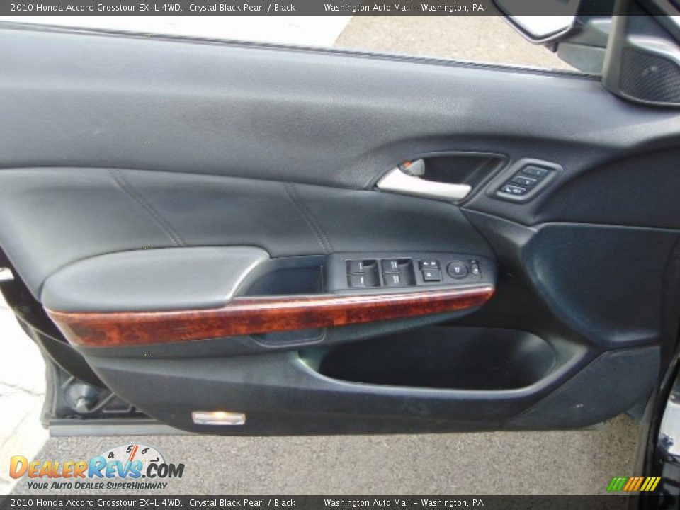 2010 Honda Accord Crosstour EX-L 4WD Crystal Black Pearl / Black Photo #10