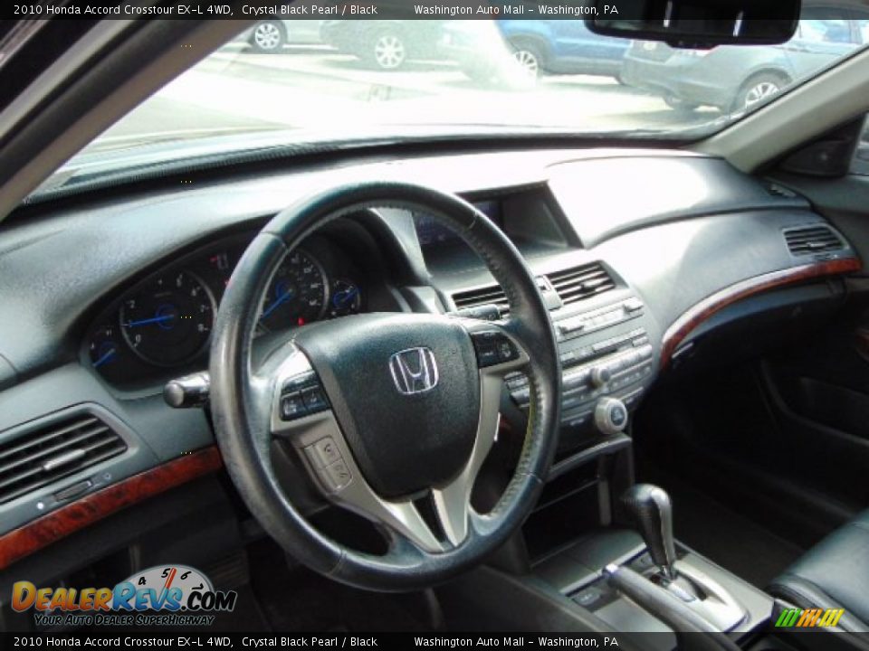 2010 Honda Accord Crosstour EX-L 4WD Crystal Black Pearl / Black Photo #11