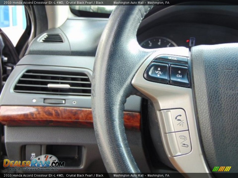 2010 Honda Accord Crosstour EX-L 4WD Crystal Black Pearl / Black Photo #16
