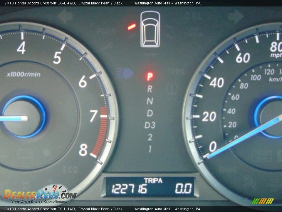 2010 Honda Accord Crosstour EX-L 4WD Crystal Black Pearl / Black Photo #20