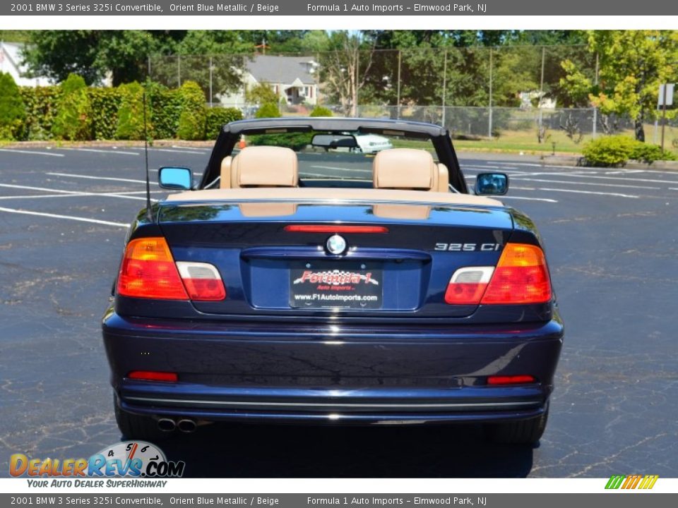 2001 BMW 3 Series 325i Convertible Orient Blue Metallic / Beige Photo #6
