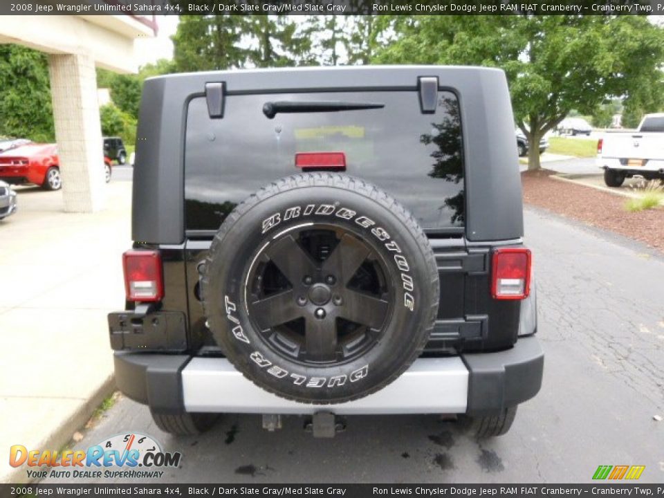 2008 Jeep Wrangler Unlimited Sahara 4x4 Black / Dark Slate Gray/Med Slate Gray Photo #7