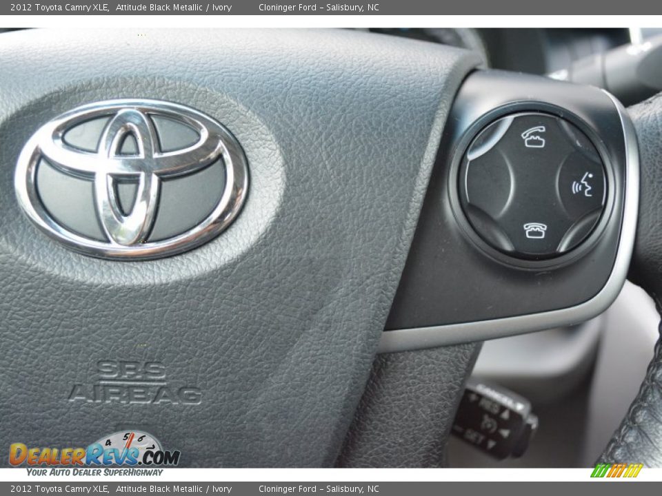 2012 Toyota Camry XLE Attitude Black Metallic / Ivory Photo #31