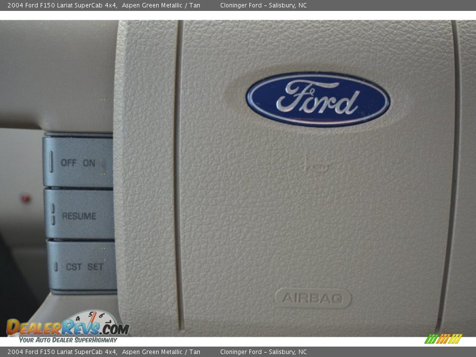 2004 Ford F150 Lariat SuperCab 4x4 Aspen Green Metallic / Tan Photo #20