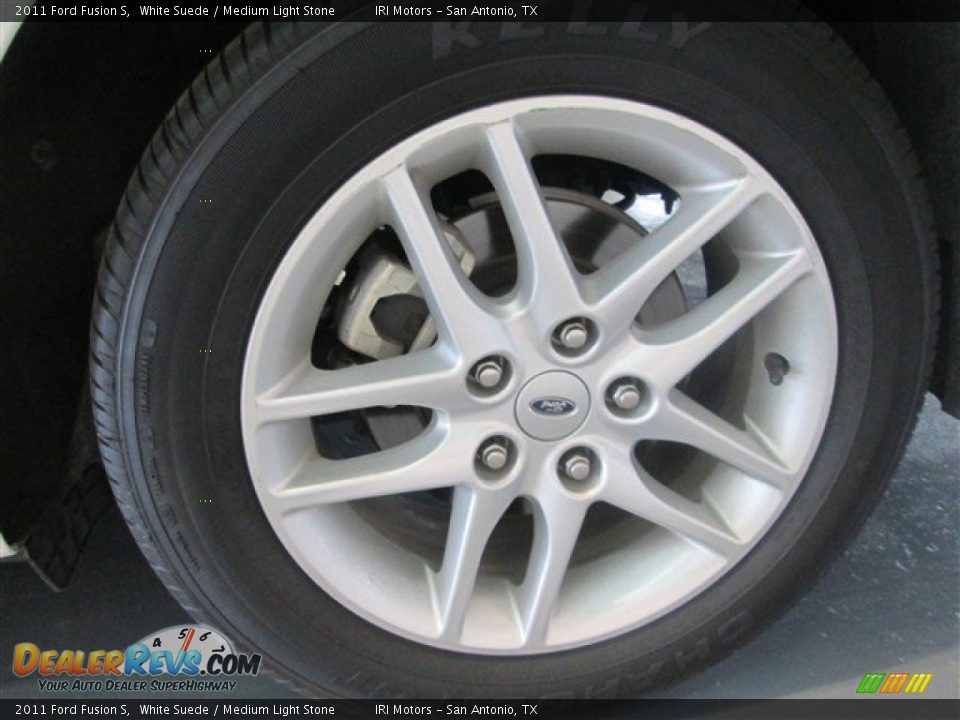 2011 Ford Fusion S White Suede / Medium Light Stone Photo #4