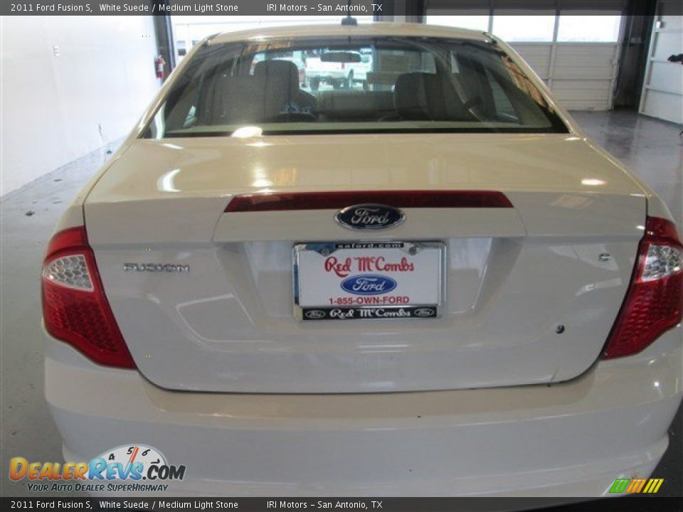 2011 Ford Fusion S White Suede / Medium Light Stone Photo #5