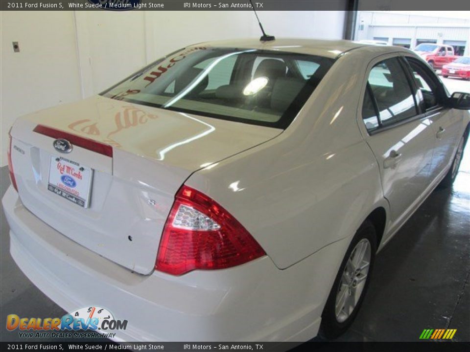 2011 Ford Fusion S White Suede / Medium Light Stone Photo #6