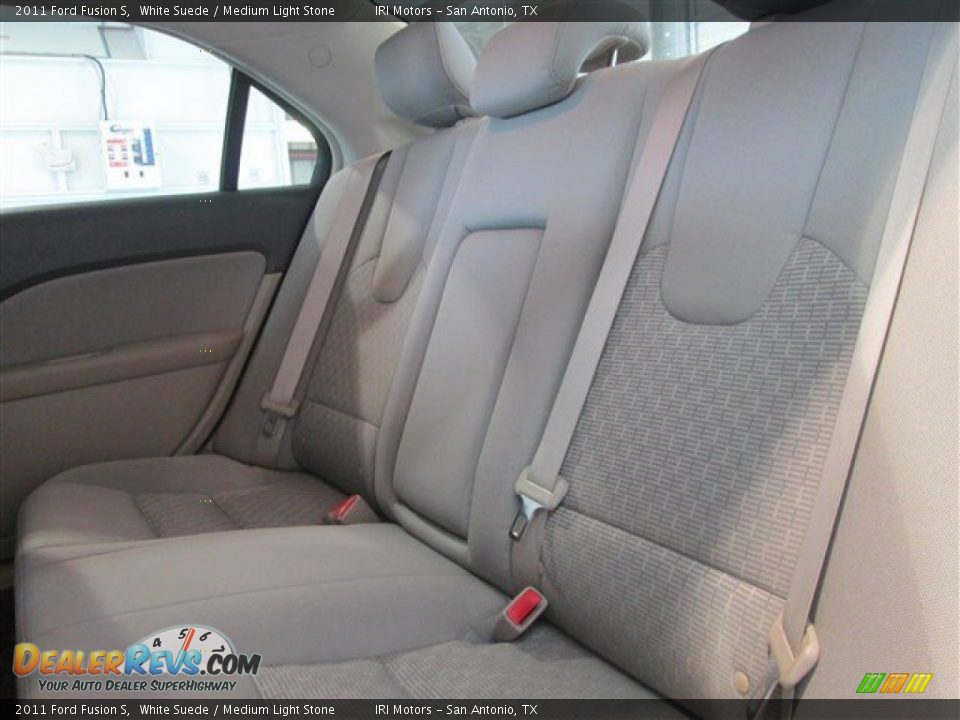 2011 Ford Fusion S White Suede / Medium Light Stone Photo #9
