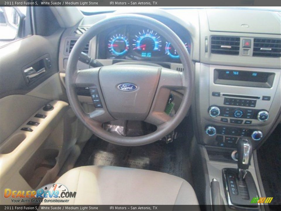 2011 Ford Fusion S White Suede / Medium Light Stone Photo #10