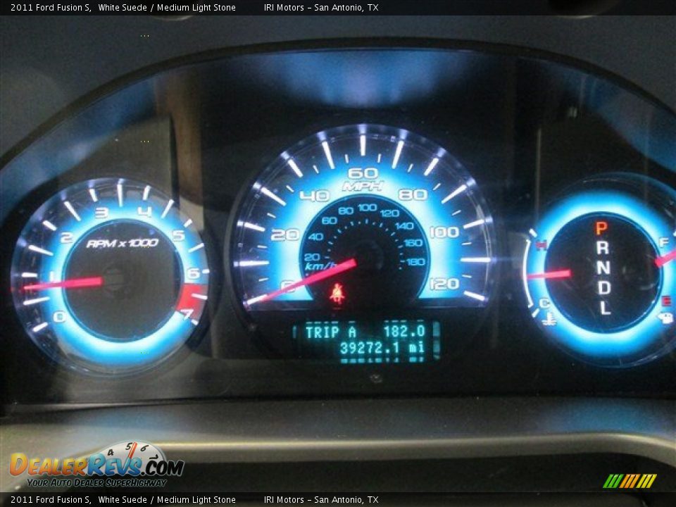 2011 Ford Fusion S White Suede / Medium Light Stone Photo #16