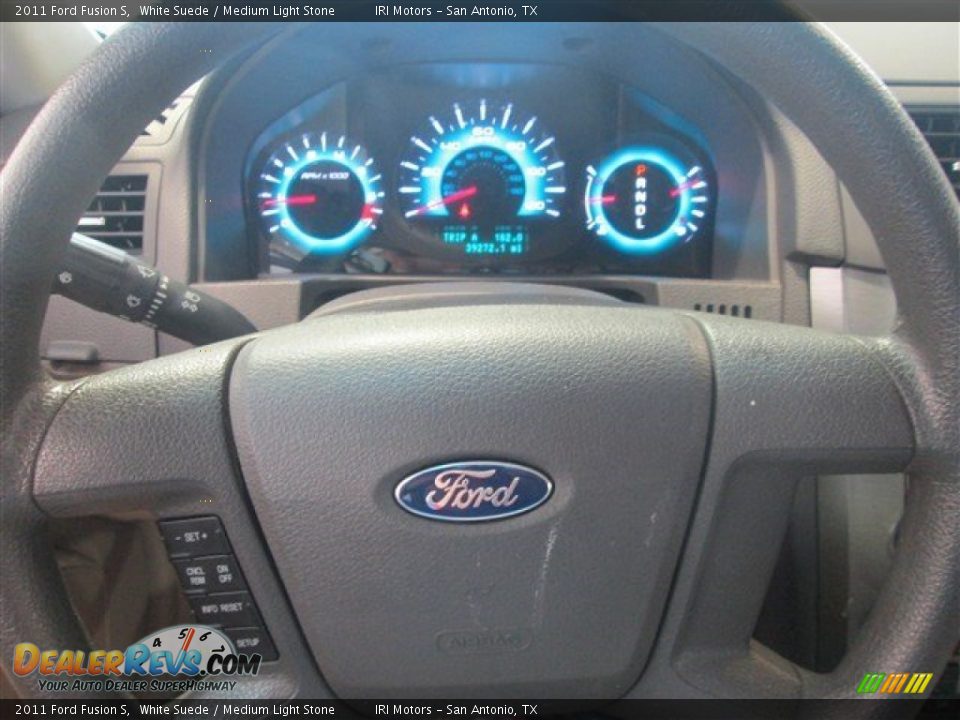 2011 Ford Fusion S White Suede / Medium Light Stone Photo #17