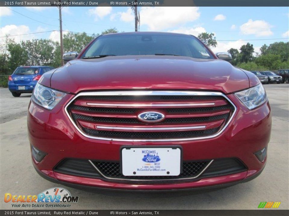 2015 Ford Taurus Limited Ruby Red Metallic / Dune Photo #5
