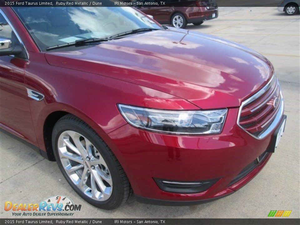 2015 Ford Taurus Limited Ruby Red Metallic / Dune Photo #6
