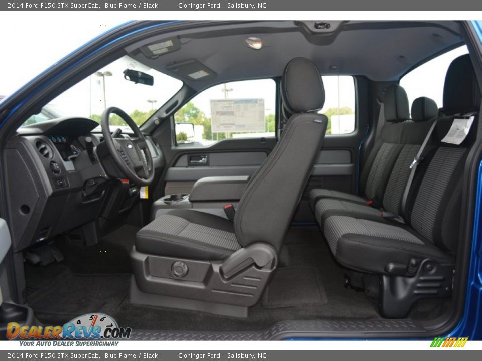 Black Interior - 2014 Ford F150 STX SuperCab Photo #8