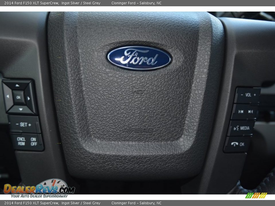 2014 Ford F150 XLT SuperCrew Ingot Silver / Steel Grey Photo #17