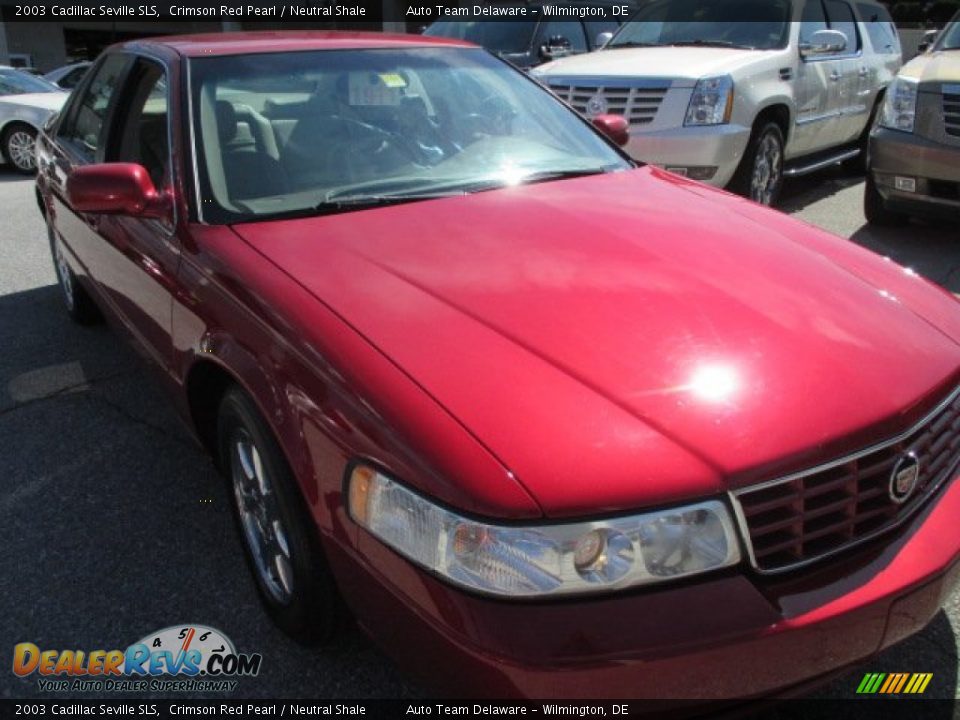 2003 Cadillac Seville SLS Crimson Red Pearl / Neutral Shale Photo #8
