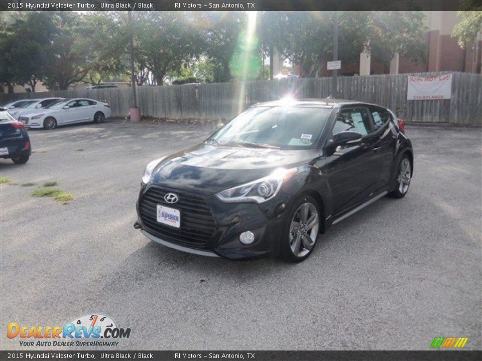 2015 Hyundai Veloster Turbo Ultra Black / Black Photo #1