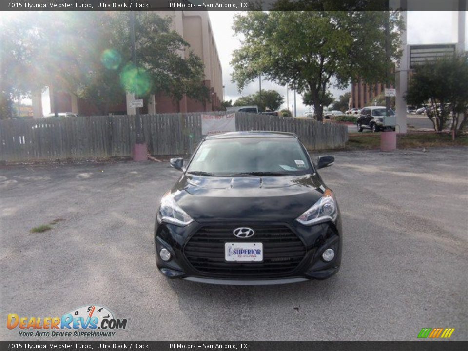 2015 Hyundai Veloster Turbo Ultra Black / Black Photo #2