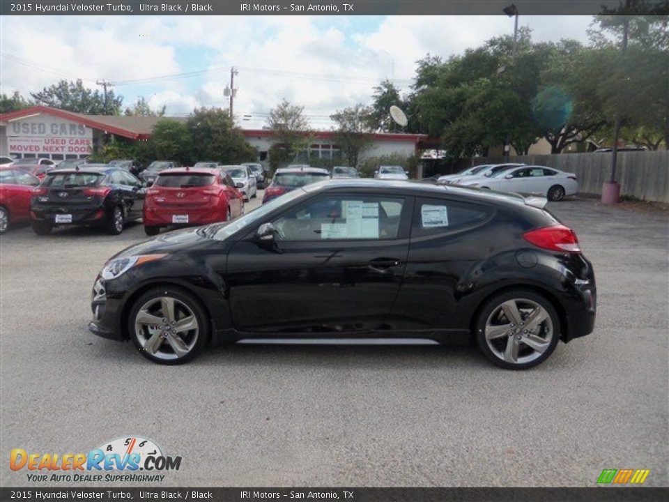 2015 Hyundai Veloster Turbo Ultra Black / Black Photo #3