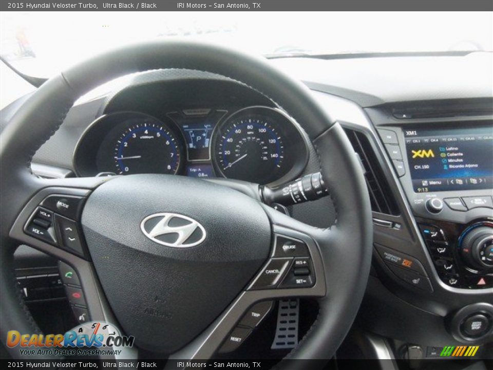 2015 Hyundai Veloster Turbo Ultra Black / Black Photo #7