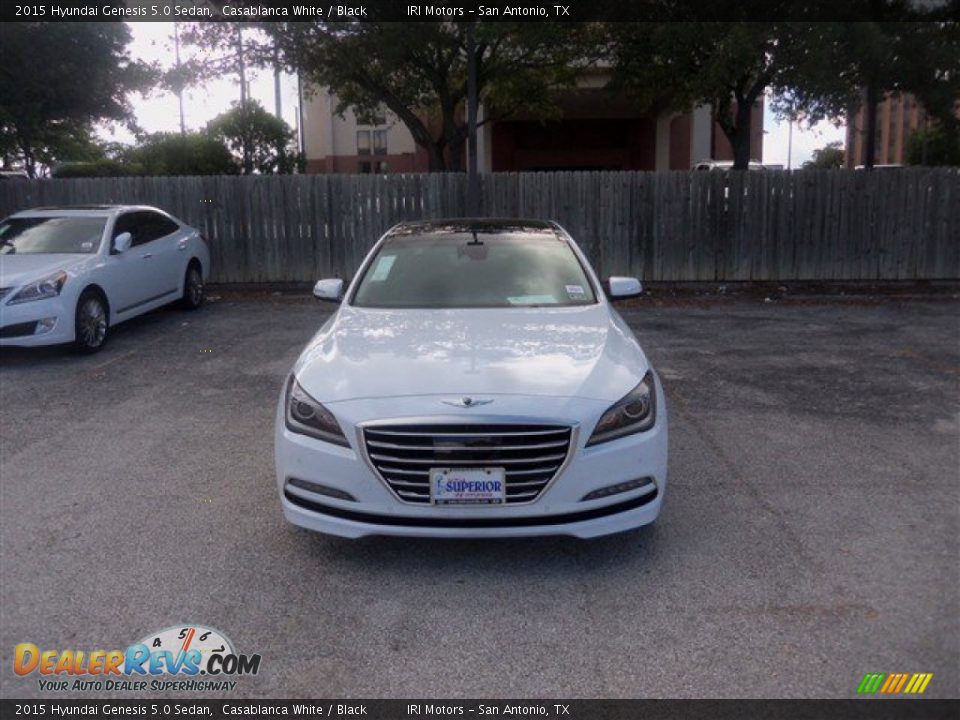 2015 Hyundai Genesis 5.0 Sedan Casablanca White / Black Photo #2