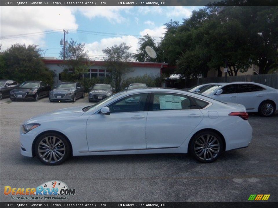 2015 Hyundai Genesis 5.0 Sedan Casablanca White / Black Photo #3