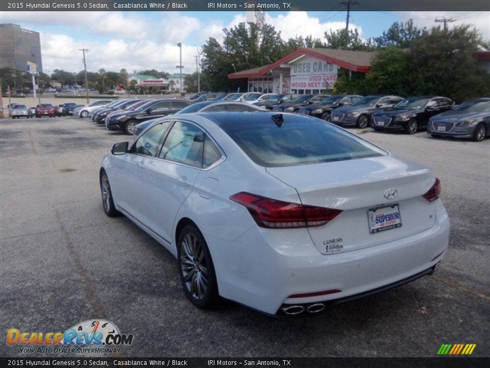 2015 Hyundai Genesis 5.0 Sedan Casablanca White / Black Photo #4