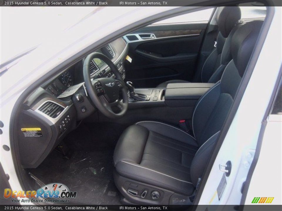 2015 Hyundai Genesis 5.0 Sedan Casablanca White / Black Photo #6