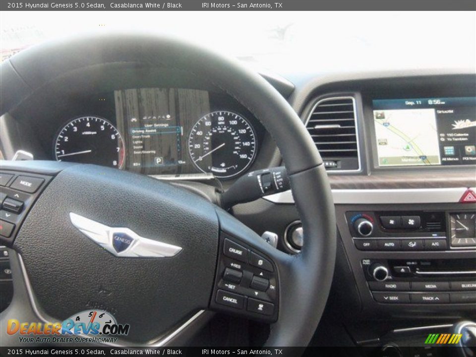 2015 Hyundai Genesis 5.0 Sedan Casablanca White / Black Photo #7