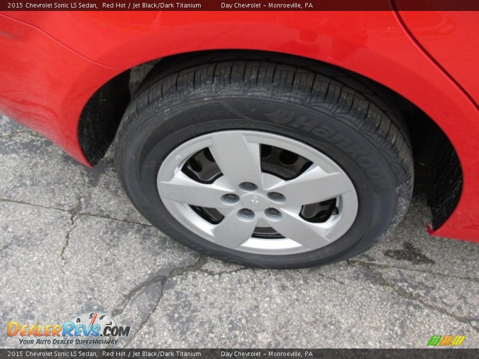 2015 Chevrolet Sonic LS Sedan Red Hot / Jet Black/Dark Titanium Photo #3