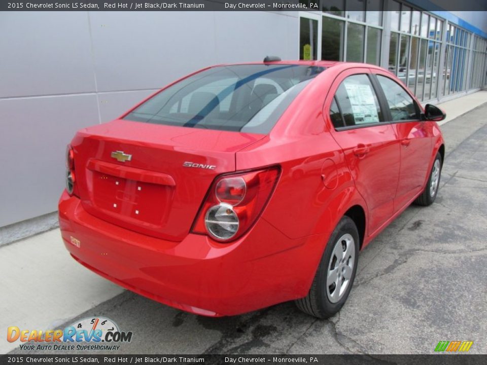 2015 Chevrolet Sonic LS Sedan Red Hot / Jet Black/Dark Titanium Photo #4