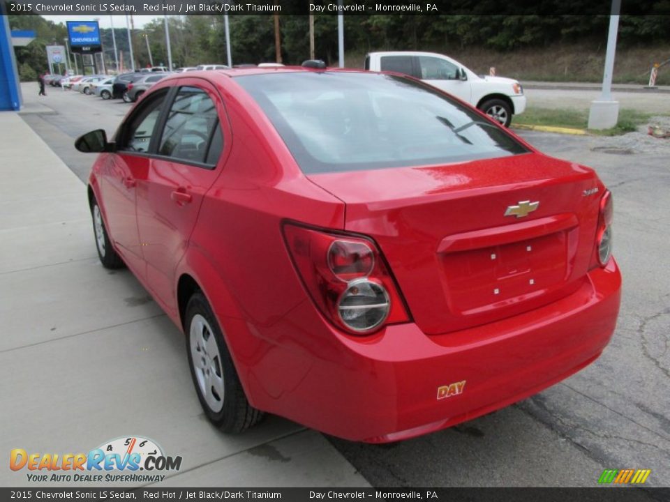 2015 Chevrolet Sonic LS Sedan Red Hot / Jet Black/Dark Titanium Photo #6