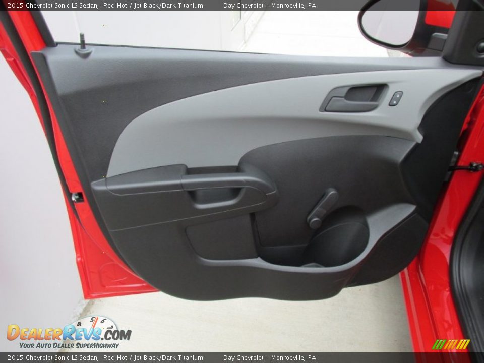 2015 Chevrolet Sonic LS Sedan Red Hot / Jet Black/Dark Titanium Photo #10