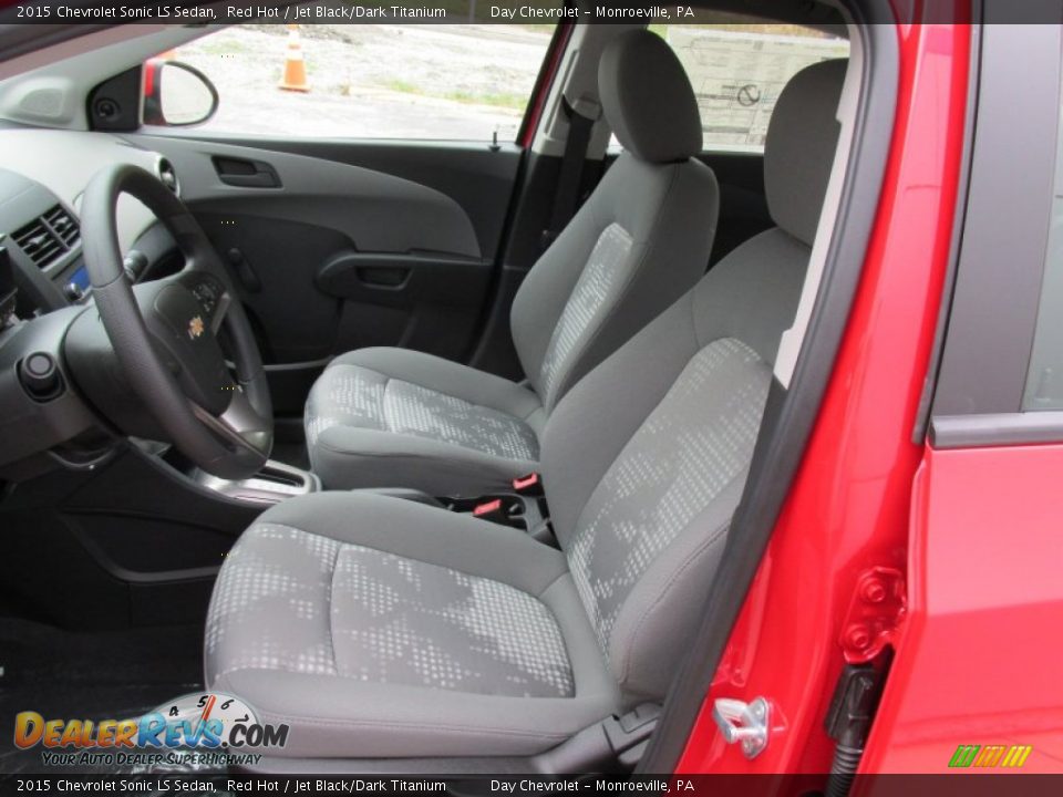 2015 Chevrolet Sonic LS Sedan Red Hot / Jet Black/Dark Titanium Photo #11