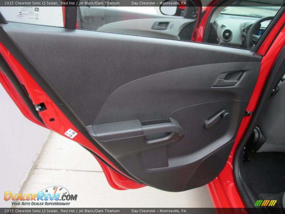 2015 Chevrolet Sonic LS Sedan Red Hot / Jet Black/Dark Titanium Photo #13