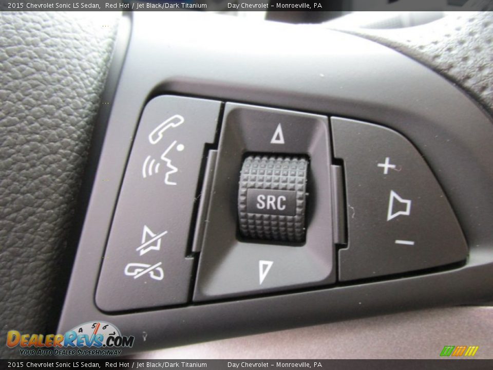 2015 Chevrolet Sonic LS Sedan Red Hot / Jet Black/Dark Titanium Photo #18