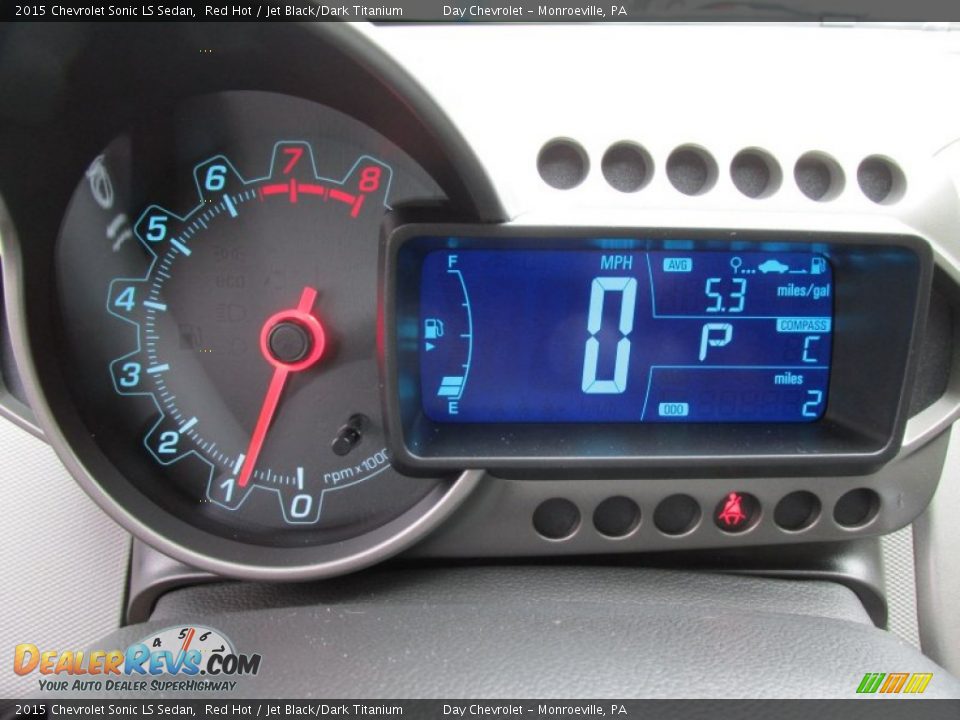 2015 Chevrolet Sonic LS Sedan Red Hot / Jet Black/Dark Titanium Photo #20