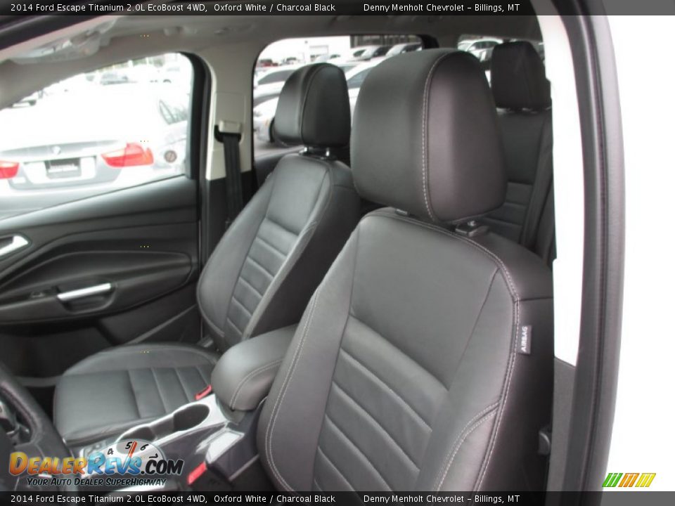 2014 Ford Escape Titanium 2.0L EcoBoost 4WD Oxford White / Charcoal Black Photo #12