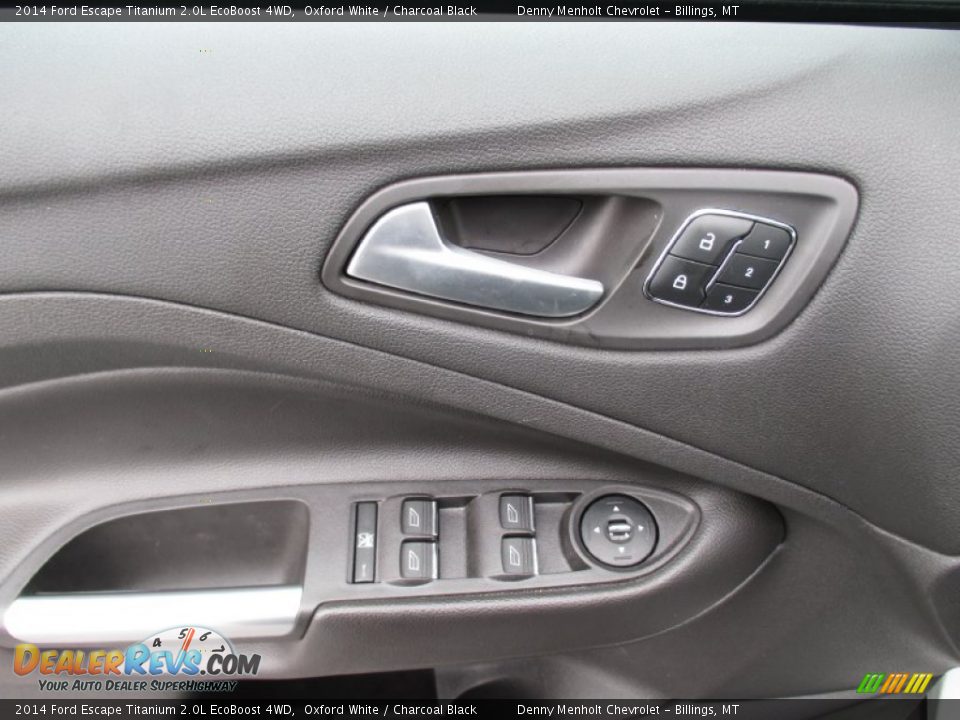 2014 Ford Escape Titanium 2.0L EcoBoost 4WD Oxford White / Charcoal Black Photo #13