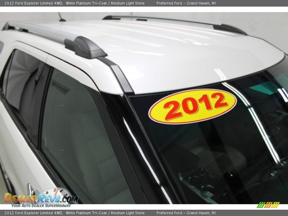 2012 Ford Explorer Limited 4WD White Platinum Tri-Coat / Medium Light Stone Photo #7