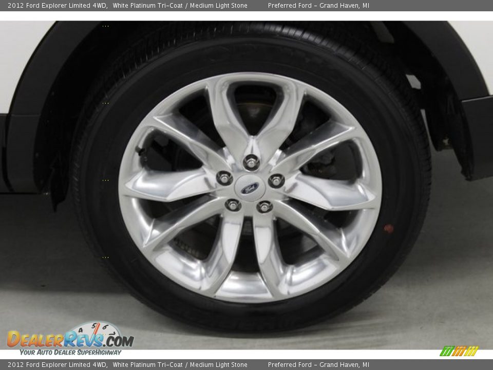 2012 Ford Explorer Limited 4WD White Platinum Tri-Coat / Medium Light Stone Photo #21