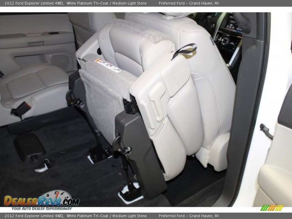 2012 Ford Explorer Limited 4WD White Platinum Tri-Coat / Medium Light Stone Photo #28