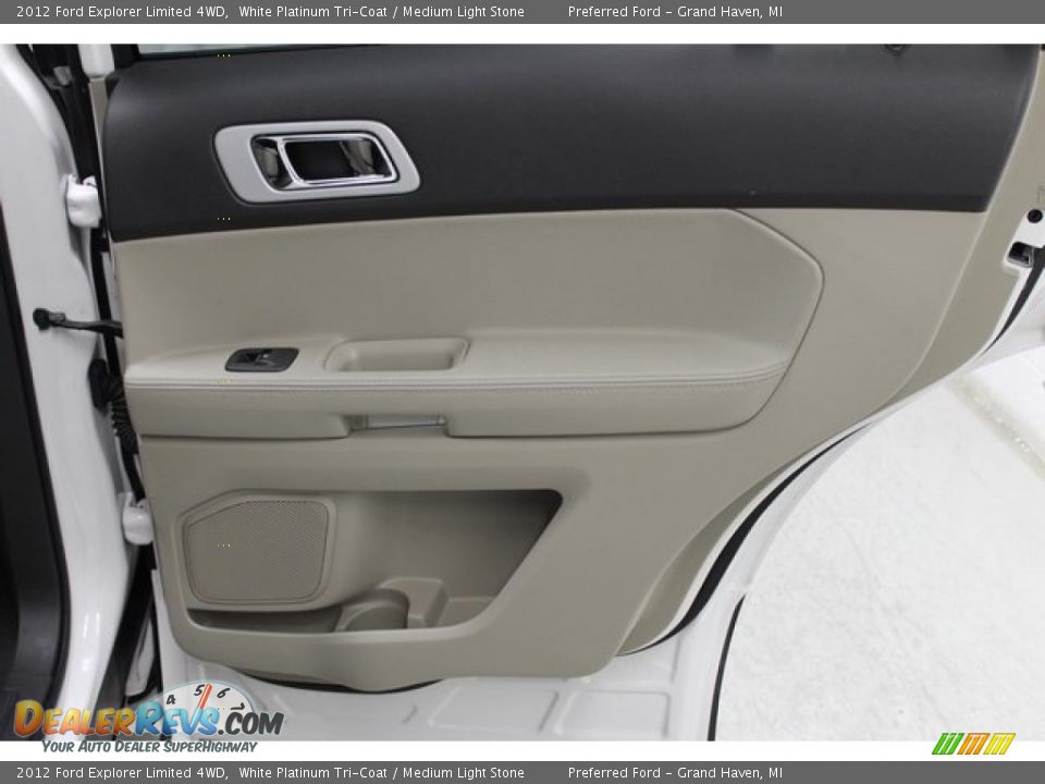 2012 Ford Explorer Limited 4WD White Platinum Tri-Coat / Medium Light Stone Photo #34