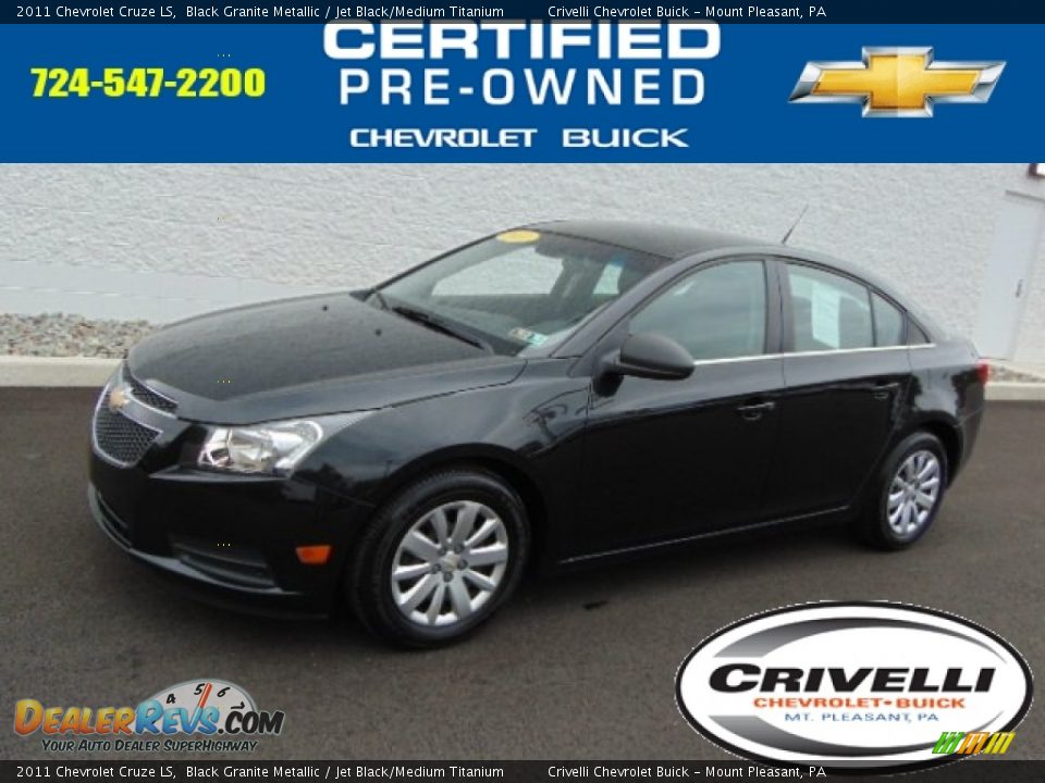 2011 Chevrolet Cruze LS Black Granite Metallic / Jet Black/Medium Titanium Photo #1